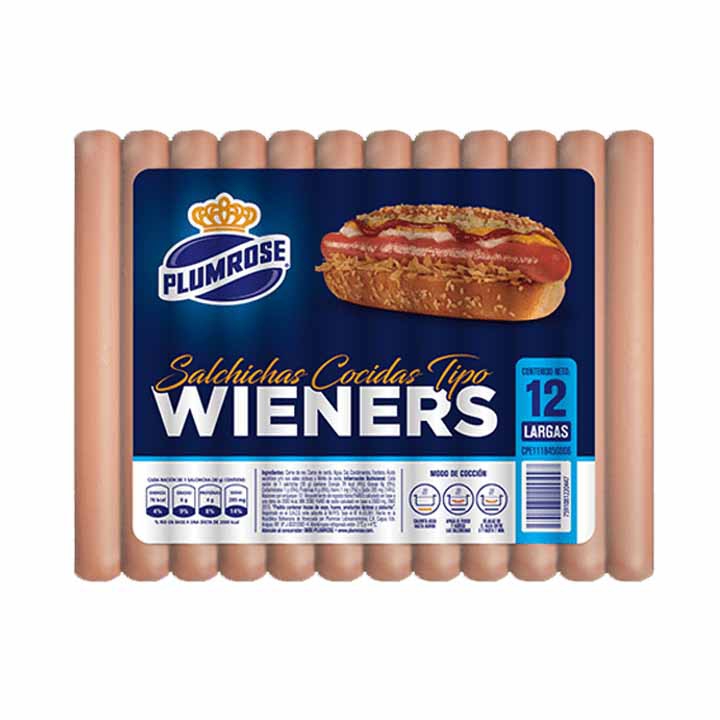 SALCHICHA PLUMROSE T/ WIENERS LARGA